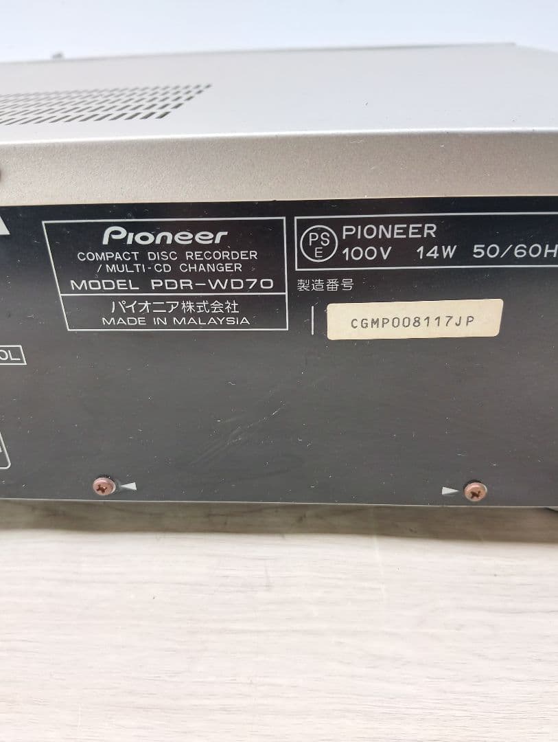 パイオニア　CD‐R/RWレコーダー PDR-WD70(よ37)