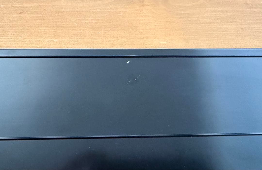 【中古】amesoba　デスクシェルフ　ダークウォールナット×ブラック