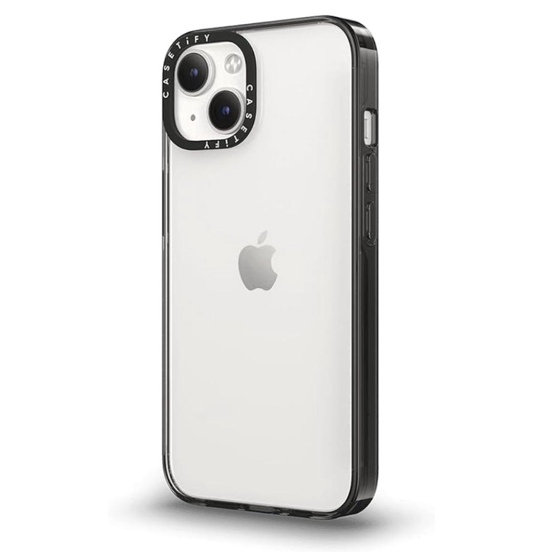 CASETiFY コンパクト iPhone 14 ケース ブラック クリアケース