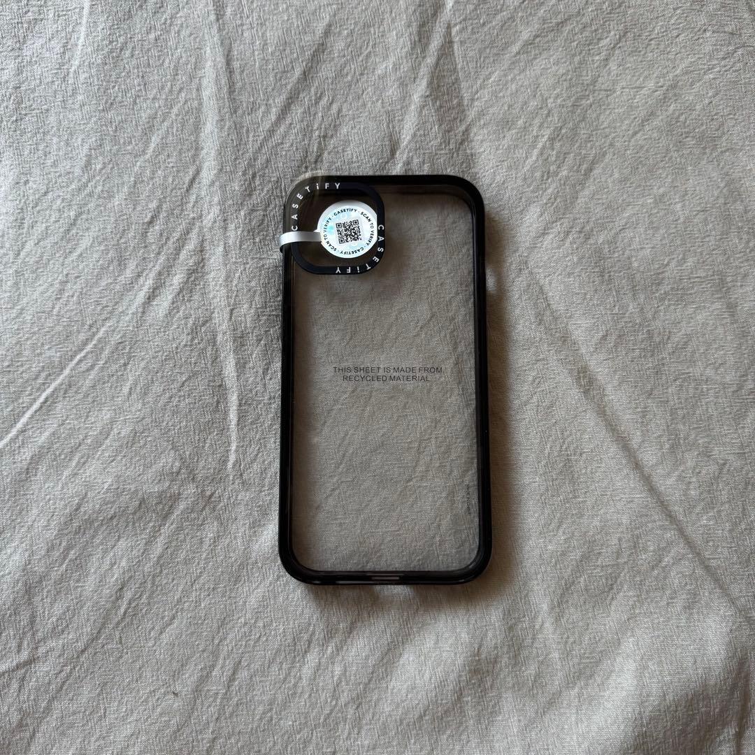 CASETiFY コンパクト iPhone 14 ケース ブラック クリアケース