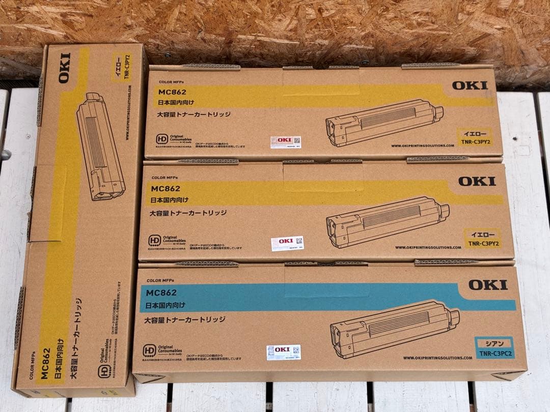 0734 OKI 大容量トナーカートリッジ3点＋1点(開) MC862