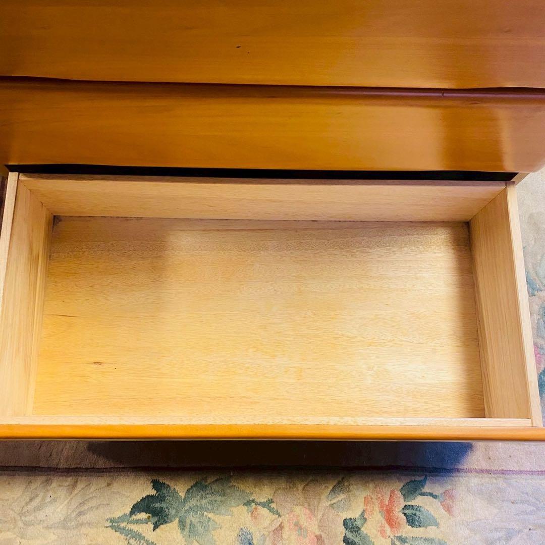 ナチュラルウッド 5段チェスト