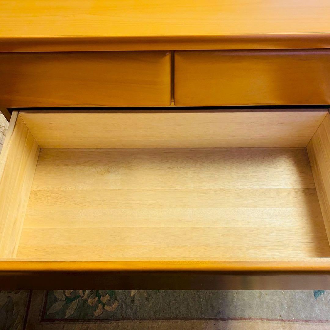 ナチュラルウッド 5段チェスト