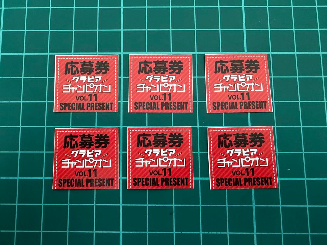 グラビアチャンピオン 11号　谷口愛季 村井優　チェキプレゼント応募券 6枚