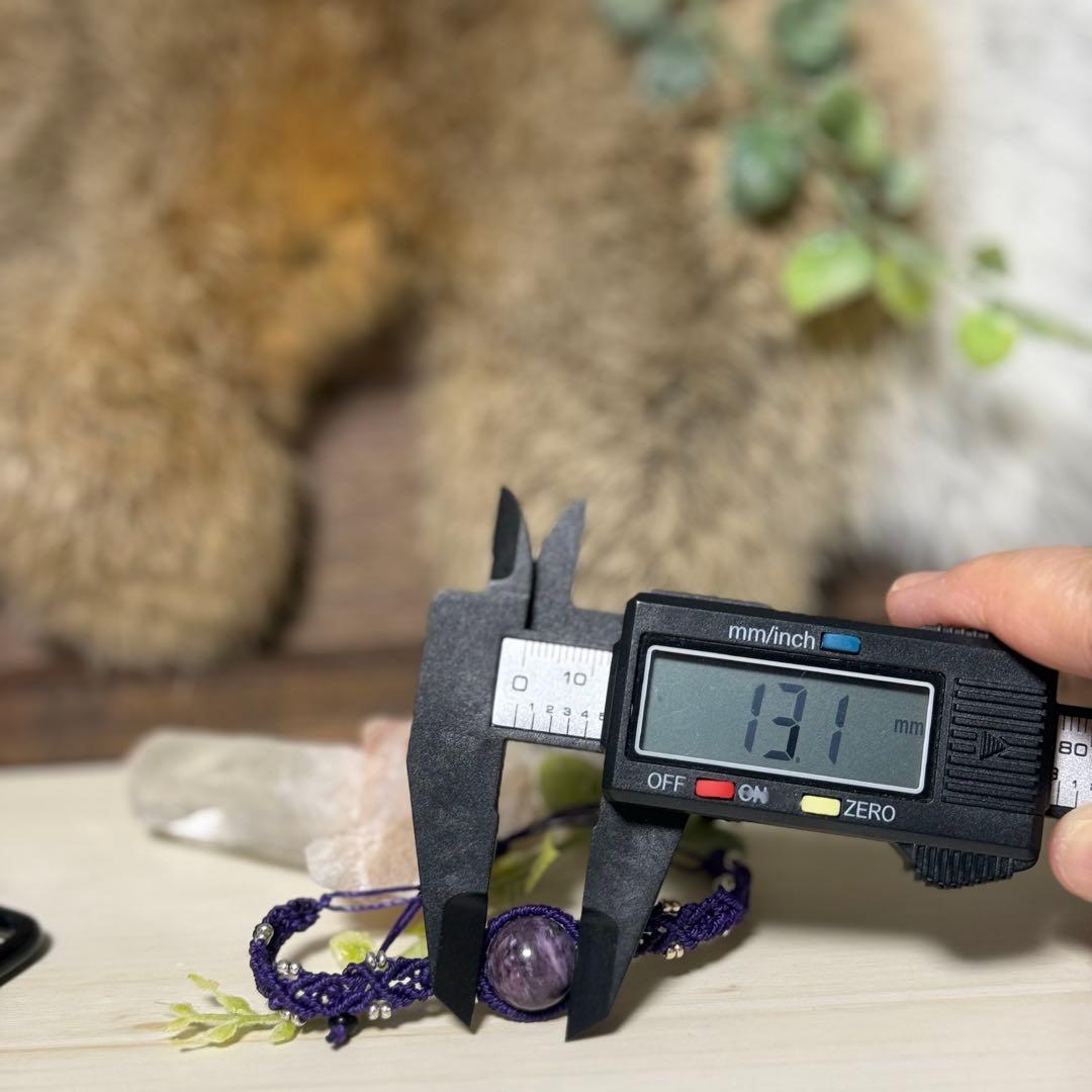 【癒し・変容】チャロアイト マクラメブレス｜約13mm｜フリーサイズ｜一点物