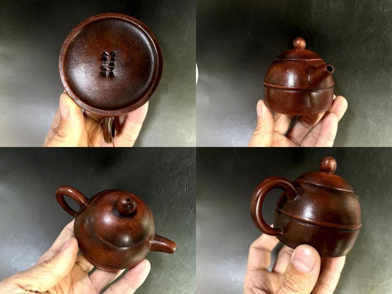 急須■明月林下美人来 鳴遠 唐物 紫砂朱泥急須 茶器 後手 古玩時代物 骨董品■