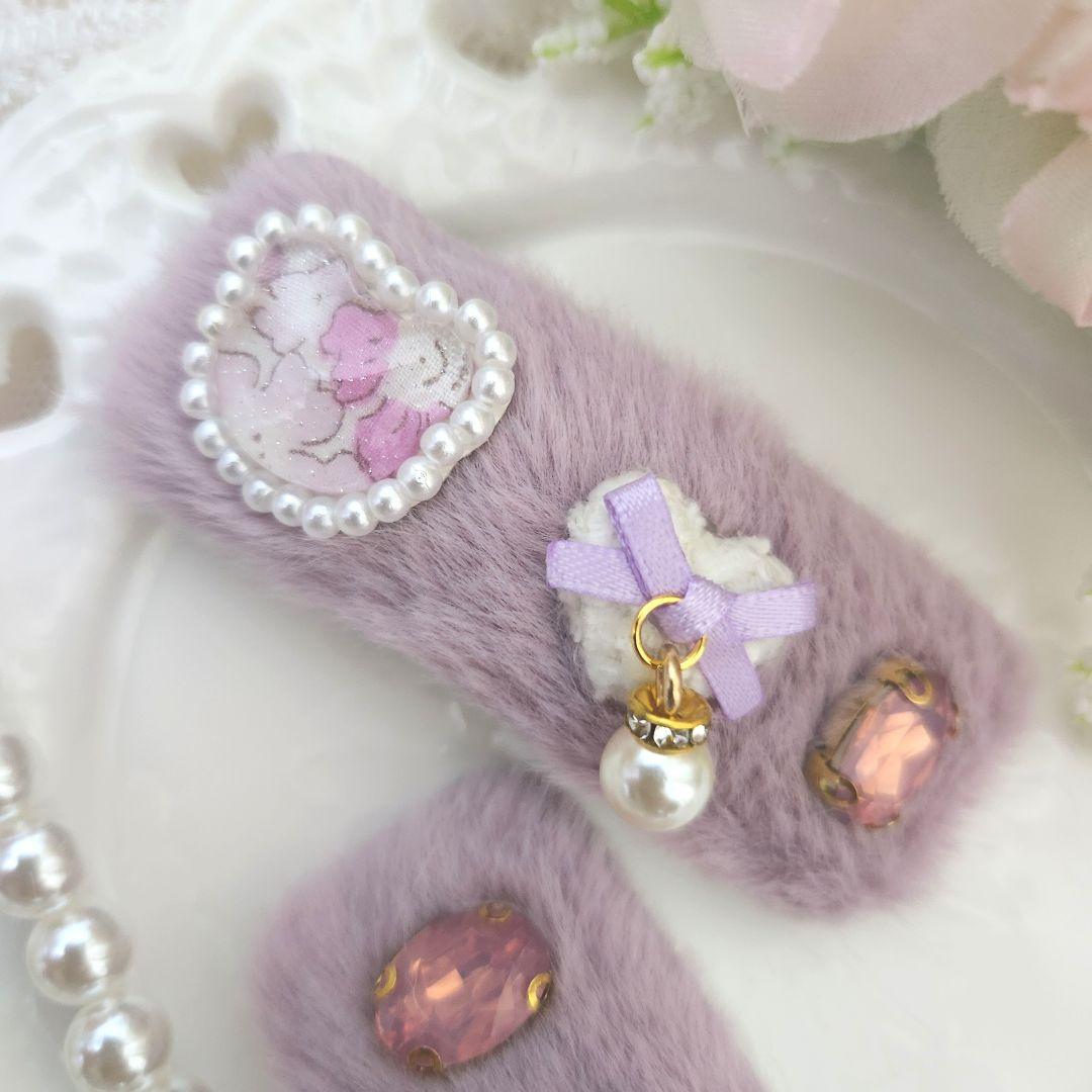 どちらかお選びください♡キラキラミシェル♡ファーパッチンピン