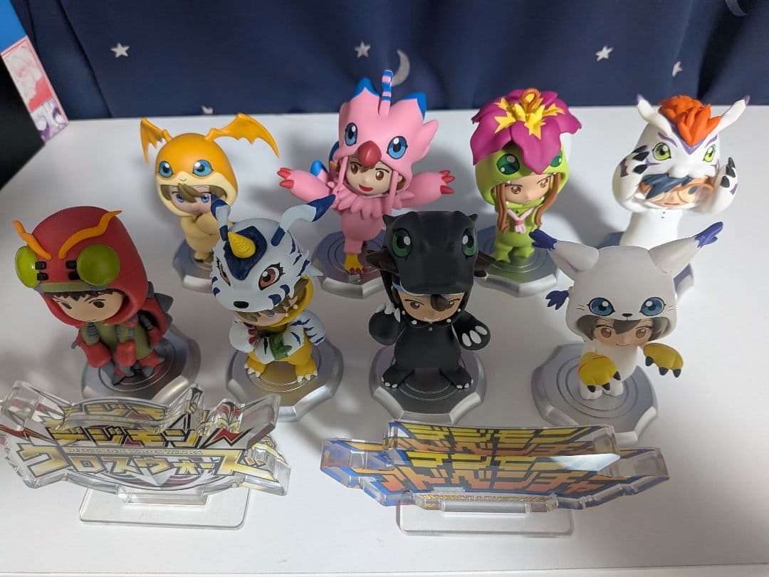 め*ン様 デジモンアドベンチャー フィギュア8種コンプ ＆ アクリルロゴ 他