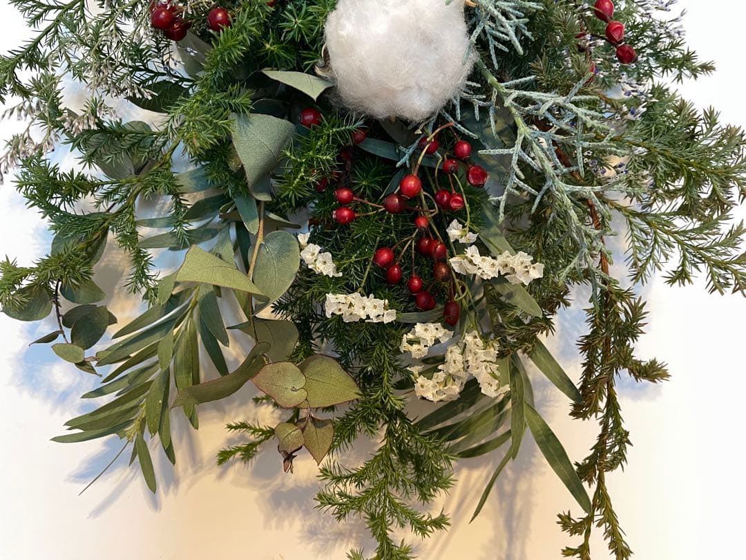 晩秋の森のグリーンリース、スワッグ３点おまとめ