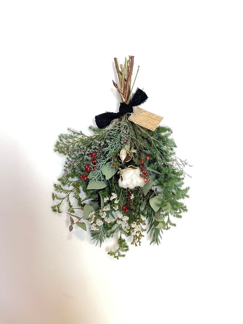 晩秋の森のグリーンリース、スワッグ３点おまとめ