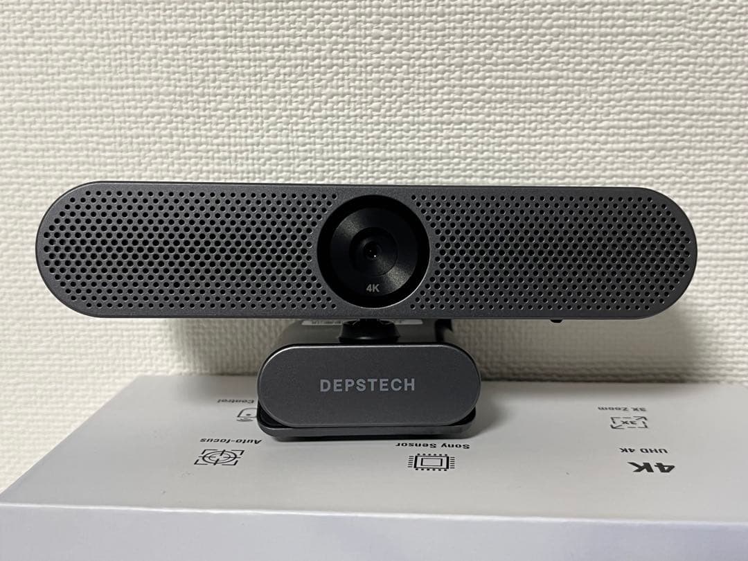 【美品】WEBカメラ 4K 自動フォーカス 800万画素　マイク内蔵
