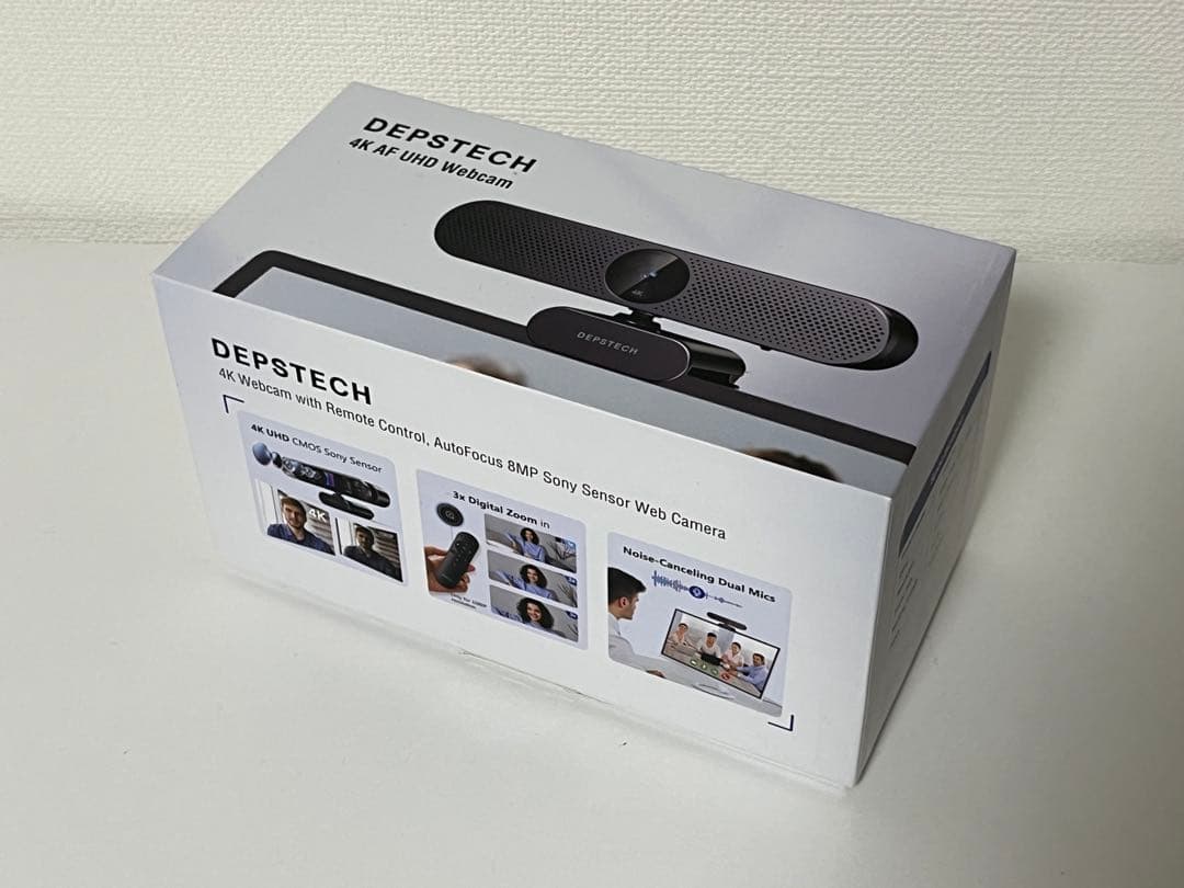 【美品】WEBカメラ 4K 自動フォーカス 800万画素　マイク内蔵