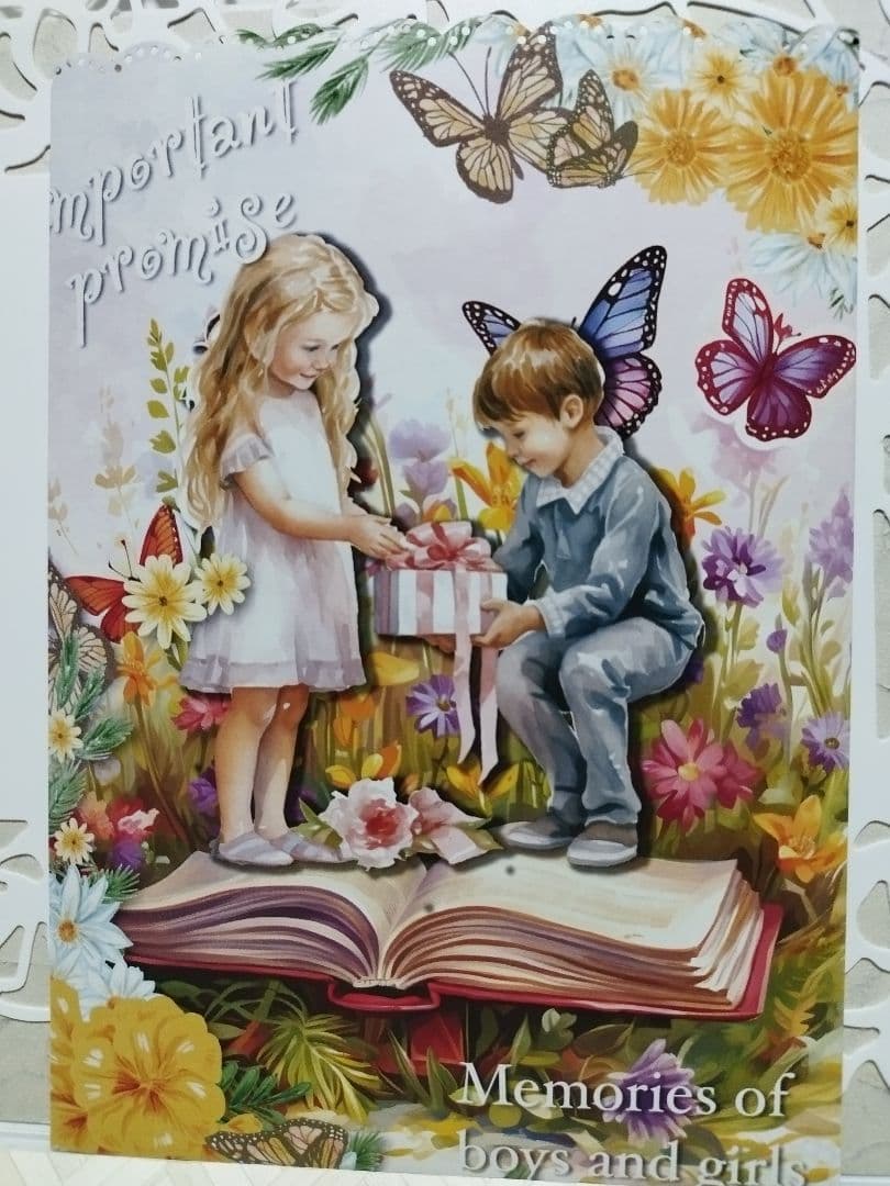 おすそ分けファイル軟質ファイル見開き女の子　男の子　No.7 平袋　ケース付き