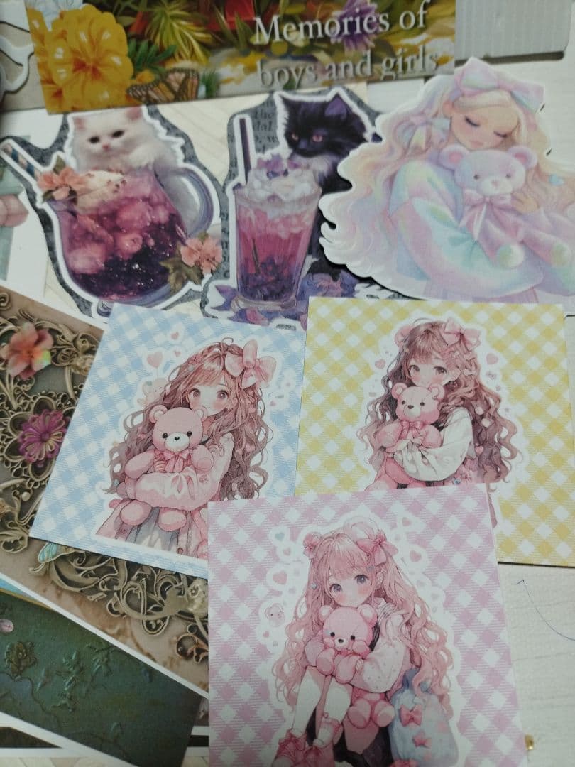 おすそ分けファイル軟質ファイル見開き女の子　男の子　No.7 平袋　ケース付き