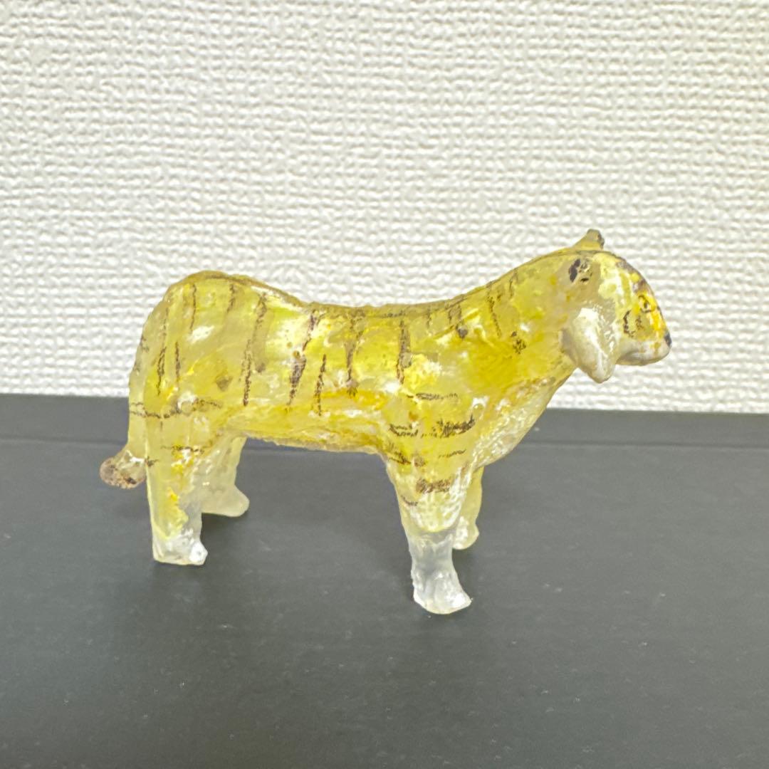 安達知江　虎　オブジェ　ガラス　真作保証