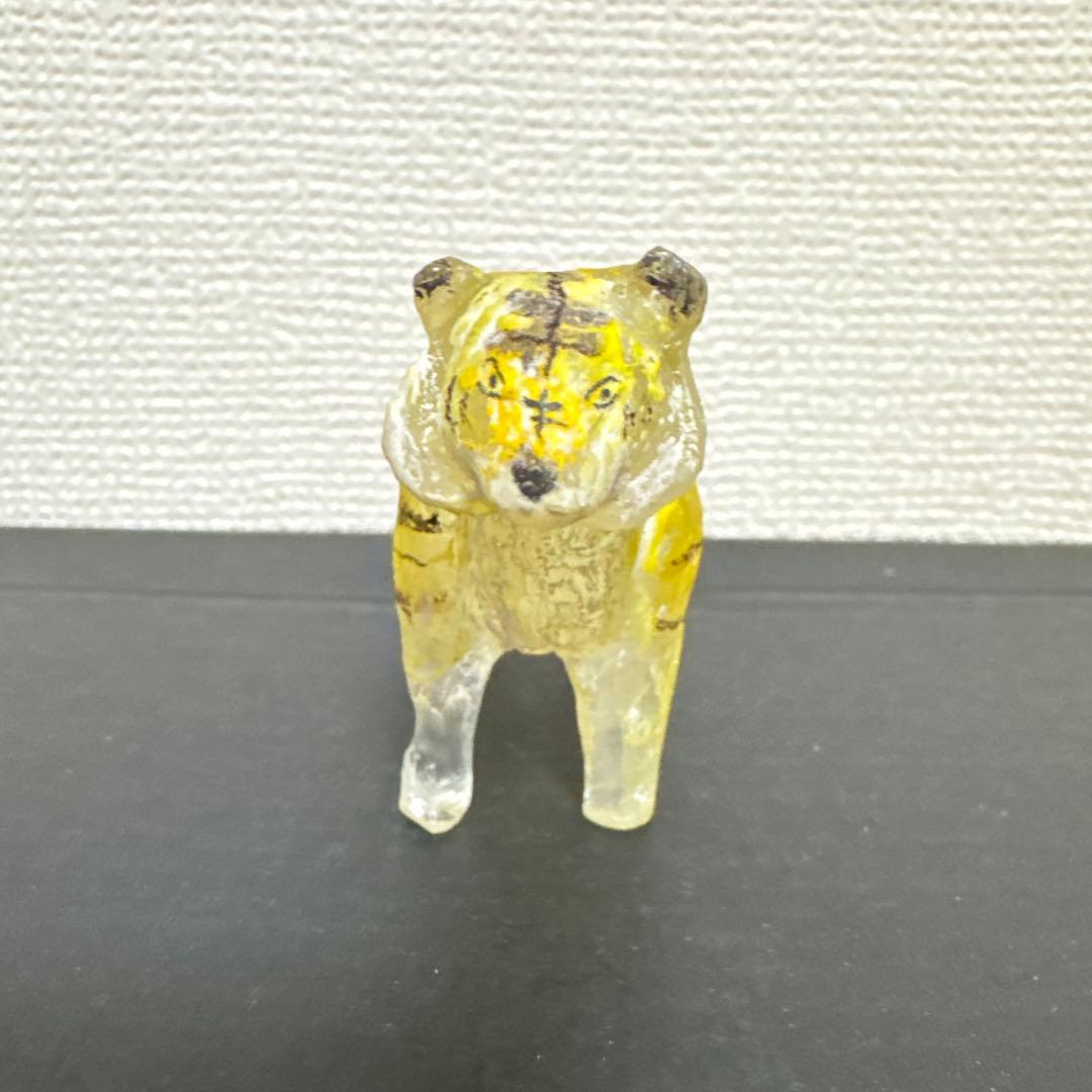安達知江　虎　オブジェ　ガラス　真作保証