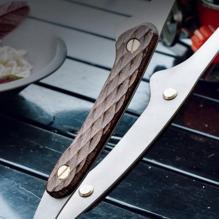 2個チタン製バーベキュートング トング天然木製 名栗 バーベキューキッチンJ02