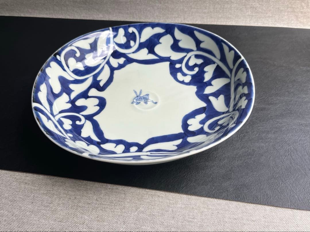 そうた窯　惣太窯　飛びうさぎ唐草　大皿