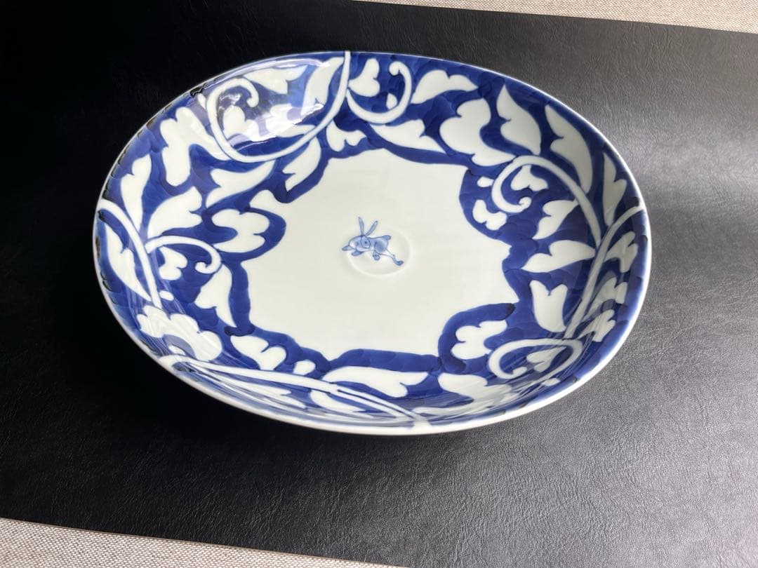 そうた窯　惣太窯　飛びうさぎ唐草　大皿