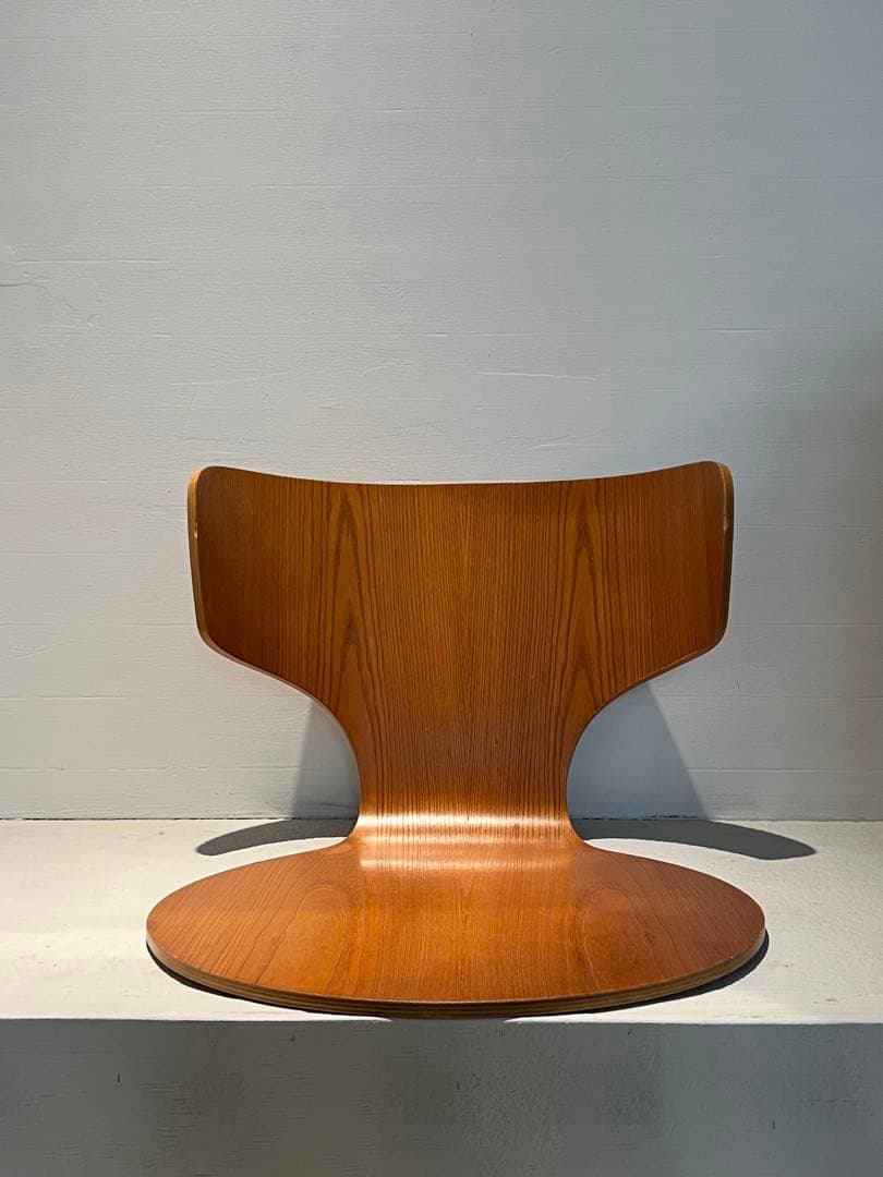 セール 希少 天童木工 剣持勇 ヴィンテージ カブト座椅子／欅材プライウッド