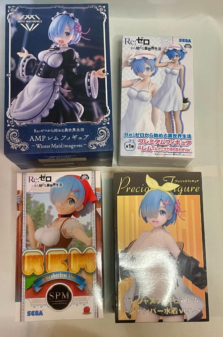 Re：ゼロ　レム　ラム　 フィギュア 7 体セット プライズ　一部未開封