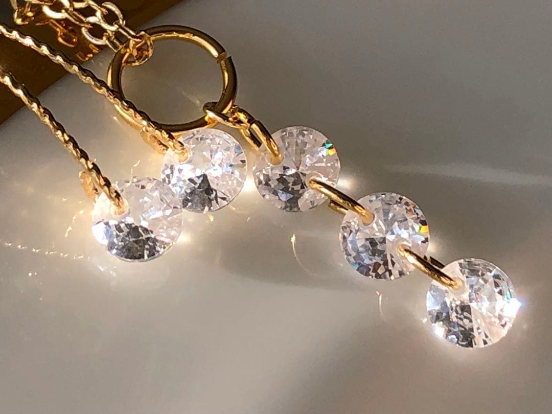 ジルコニアダイヤモンドピアス・ペンダントトップ14kgf