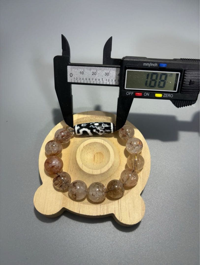 宝珠双龍神天珠　天然水晶　ビーズブレスレット