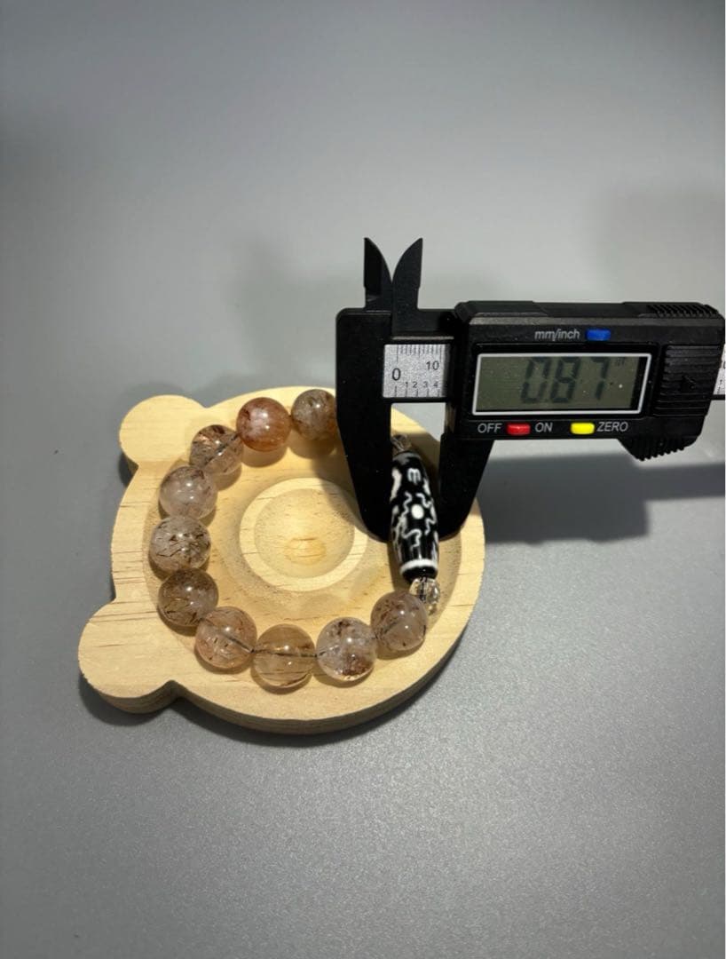 宝珠双龍神天珠　天然水晶　ビーズブレスレット