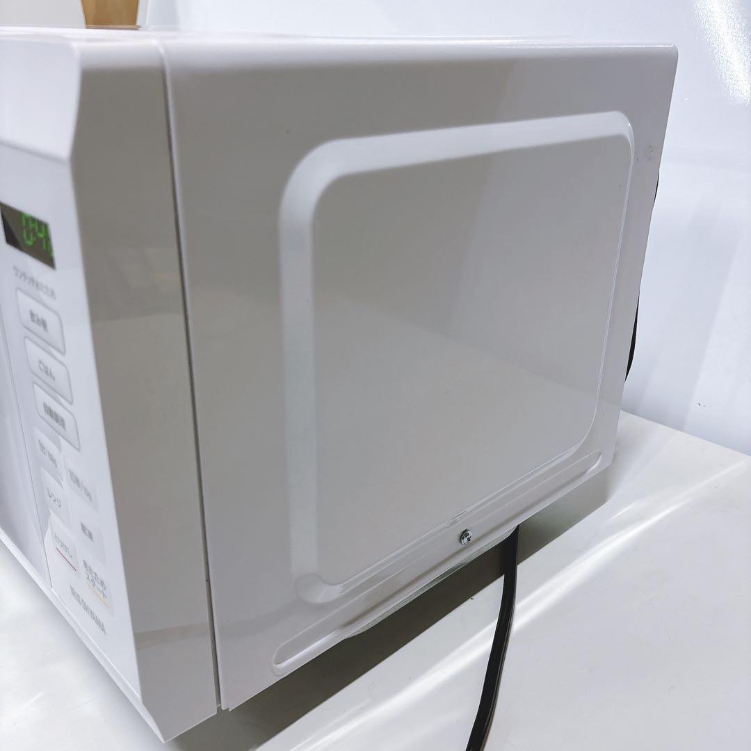⑪2024年製フラット簡単シンプル電子レンジ IMB-F186-W自動あたため