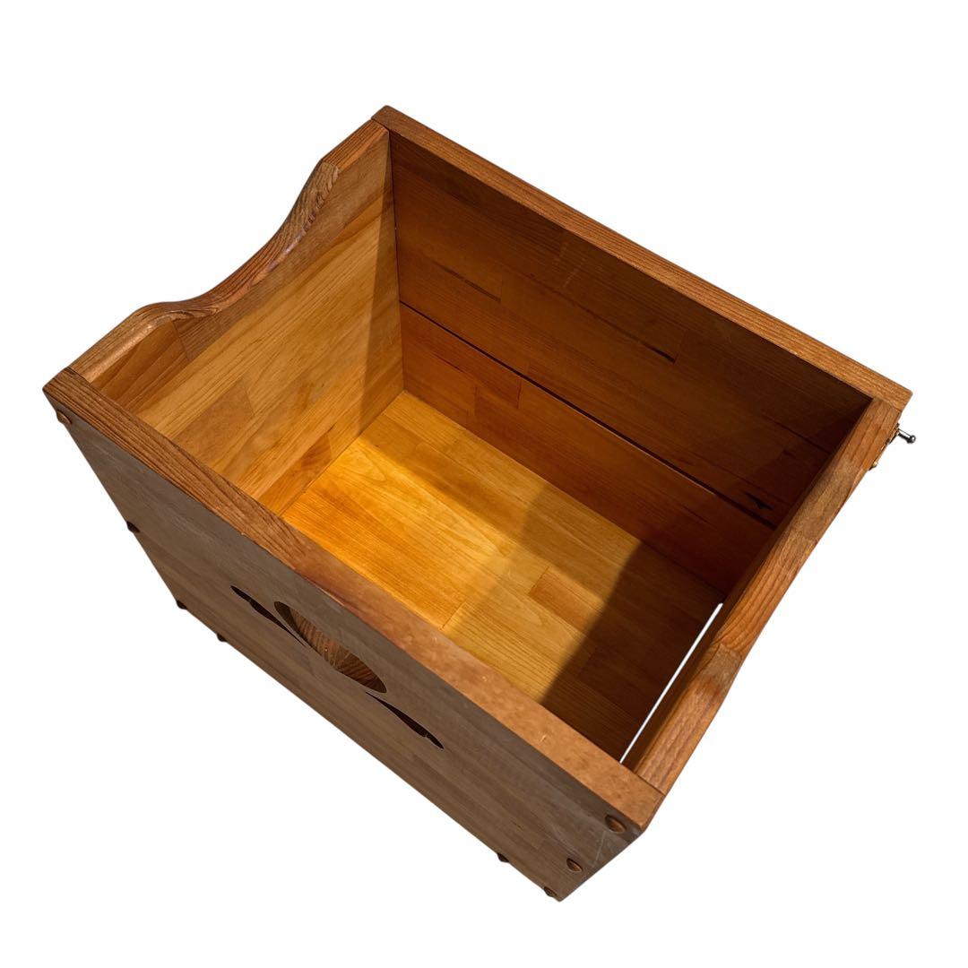 カントリー ハートマガジンラック ハンドメイド キャスター付き