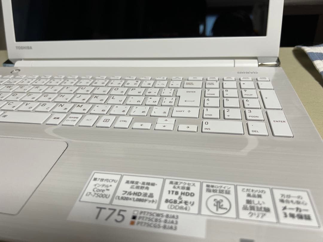 TOSHIBA ノートPC T75 Core i7 1TB HDD 8GB