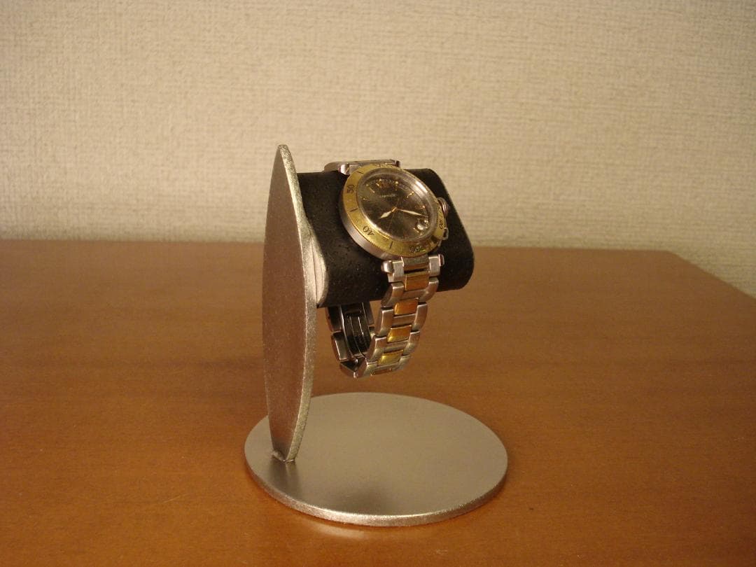 腕時計スタンド　ブラックだ円パイプ1本掛け　クリスマスにどうぞ