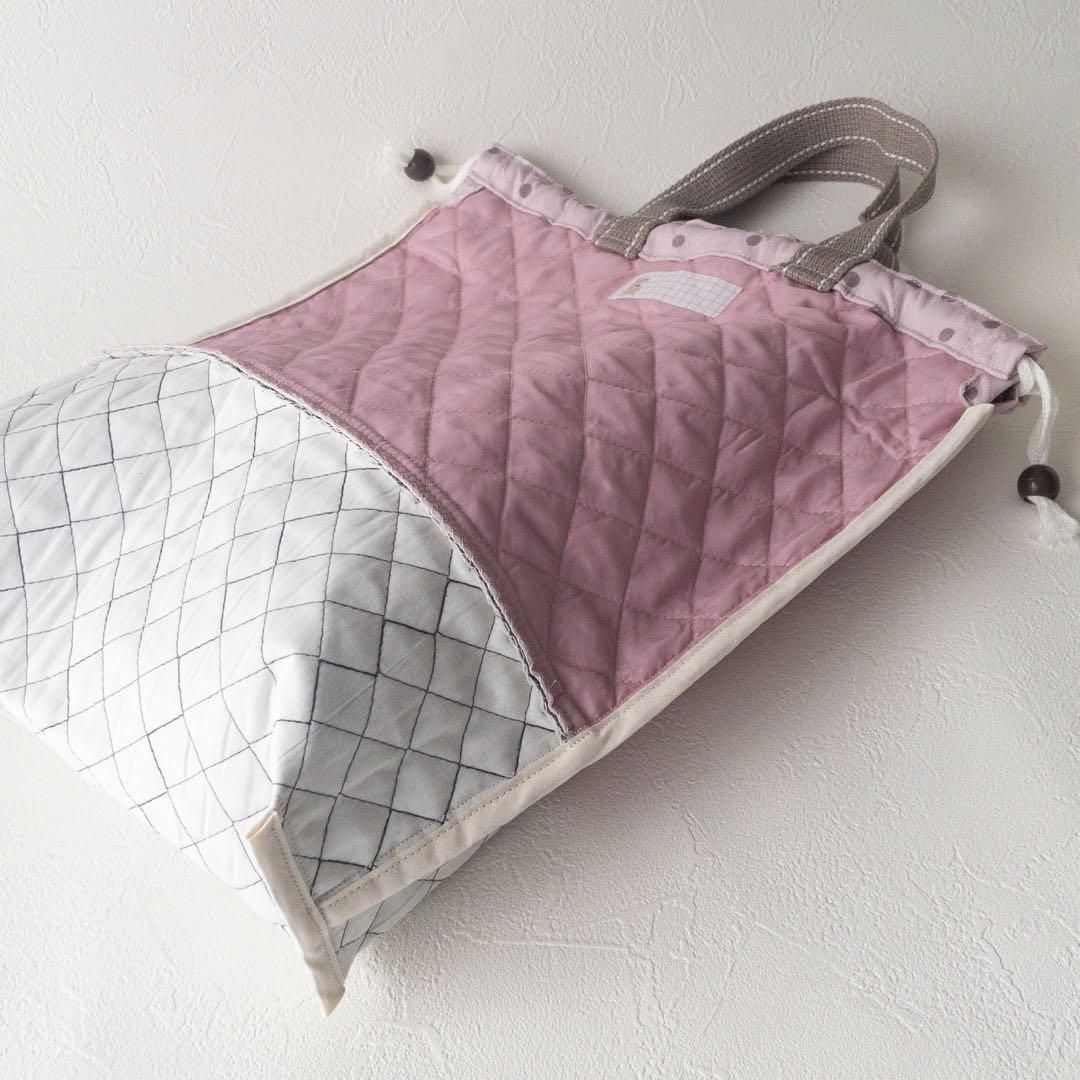 【撥水/抗菌防臭】入園入学3点セット（くすみピンク×ドット）　テディベア♪