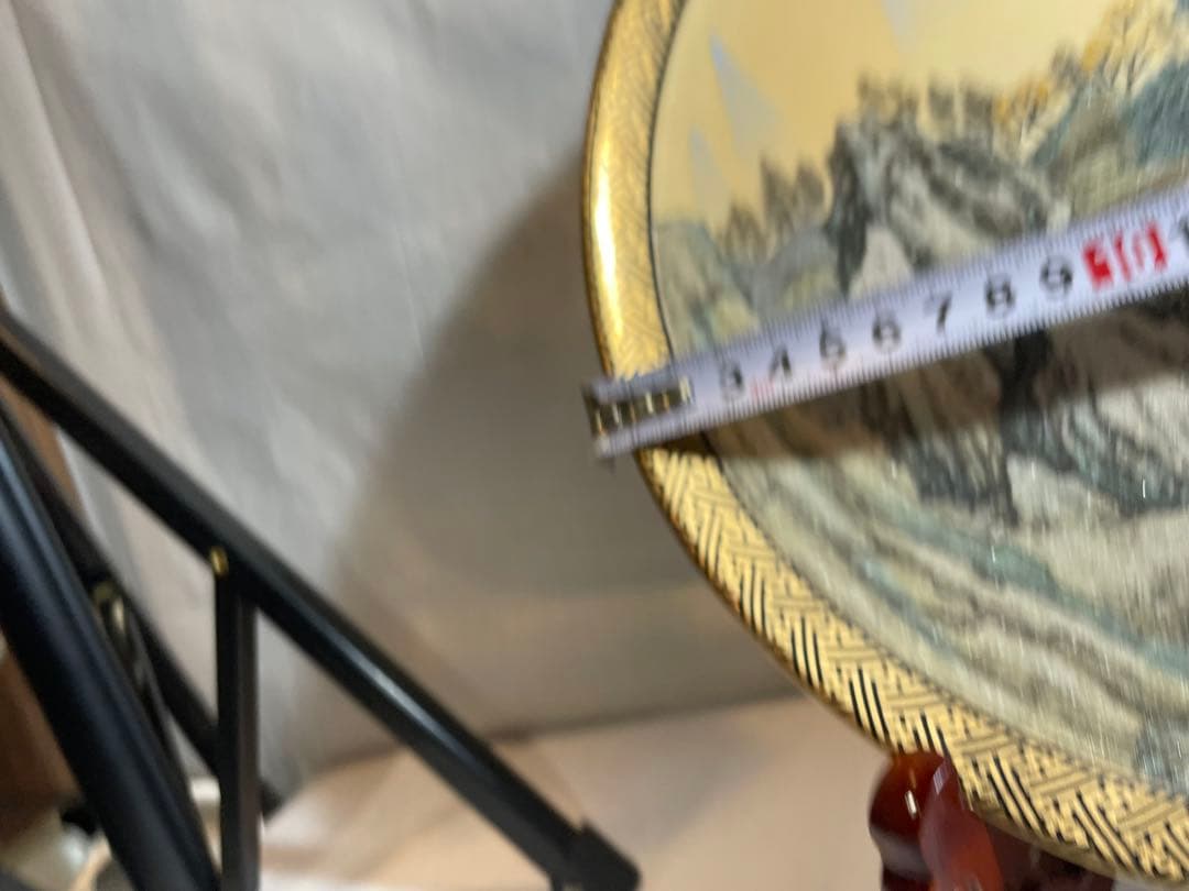 中国古美術・陶磁器の中皿・風景絵・置物茶道具