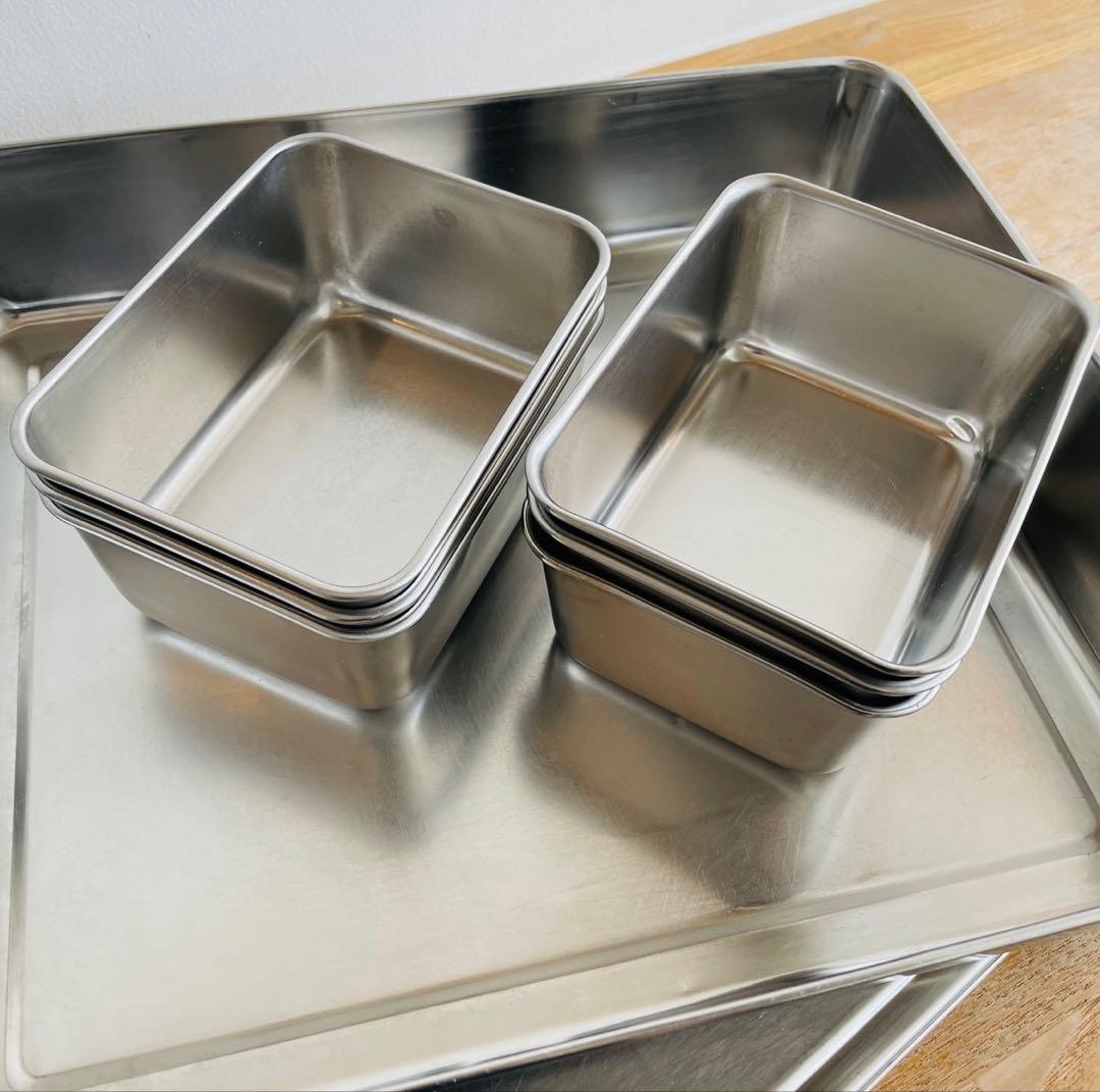 【業務用】ステンレス 食材容器 蓋付き 6分割 33cm バット