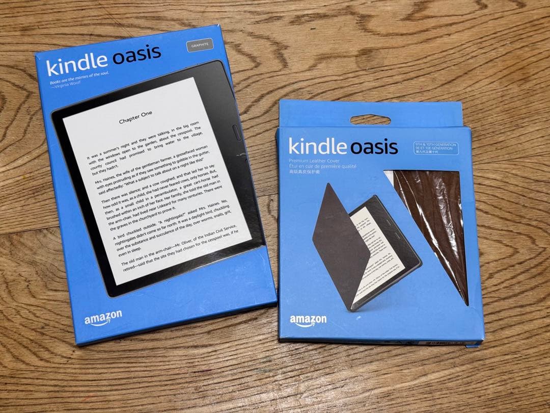 Kindle oasis 第10世代 8GB S8IN4O　純正本革カバーセット