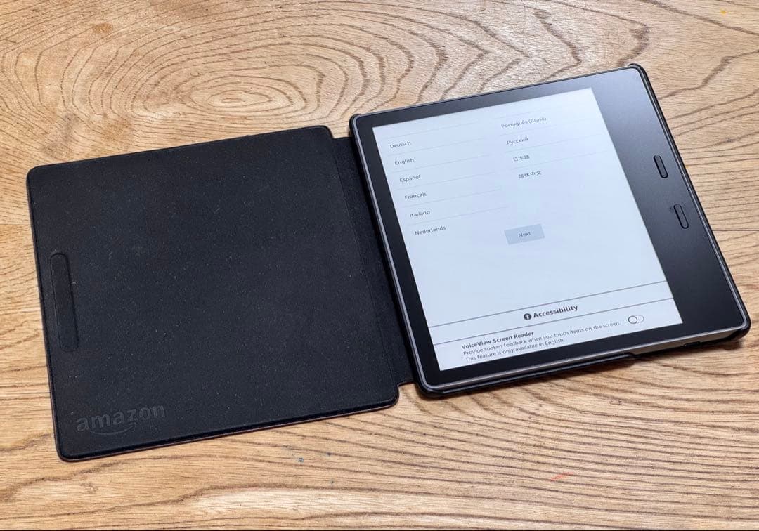 Kindle oasis 第10世代 8GB S8IN4O　純正本革カバーセット