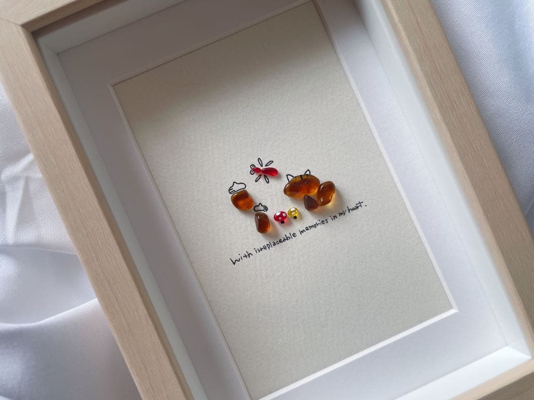 シーグラスアート　12ヶ月カレンダー　　S-212