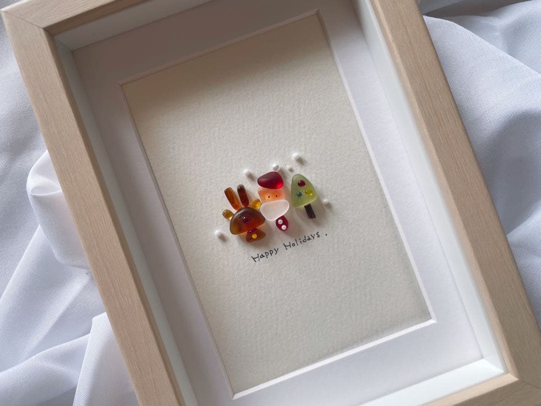 シーグラスアート　12ヶ月カレンダー　　S-212