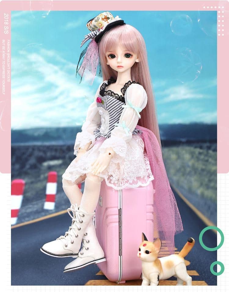 W55 bjd 1/4 ドール本体 bory　球体関節人形 ハンドメイド