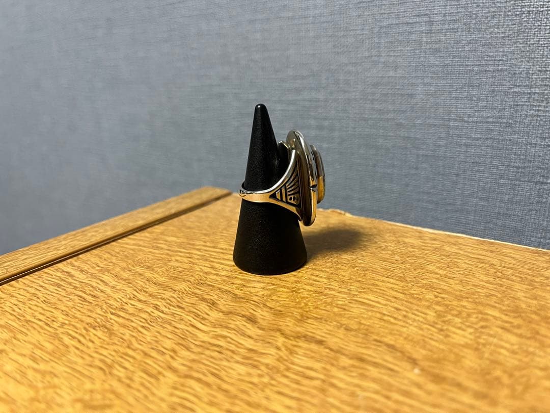 ナバホ　Steven・J・Begay　オーバレイ　ナンバーエイト　リング1０号