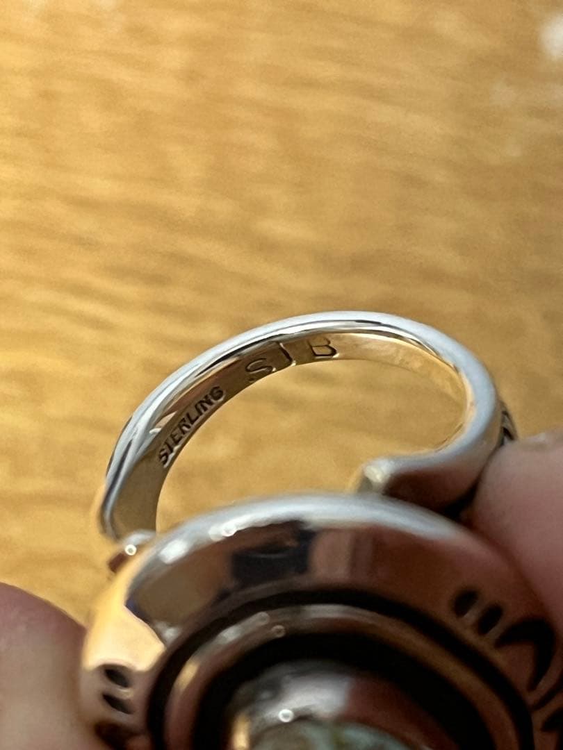 ナバホ　Steven・J・Begay　オーバレイ　ナンバーエイト　リング1０号