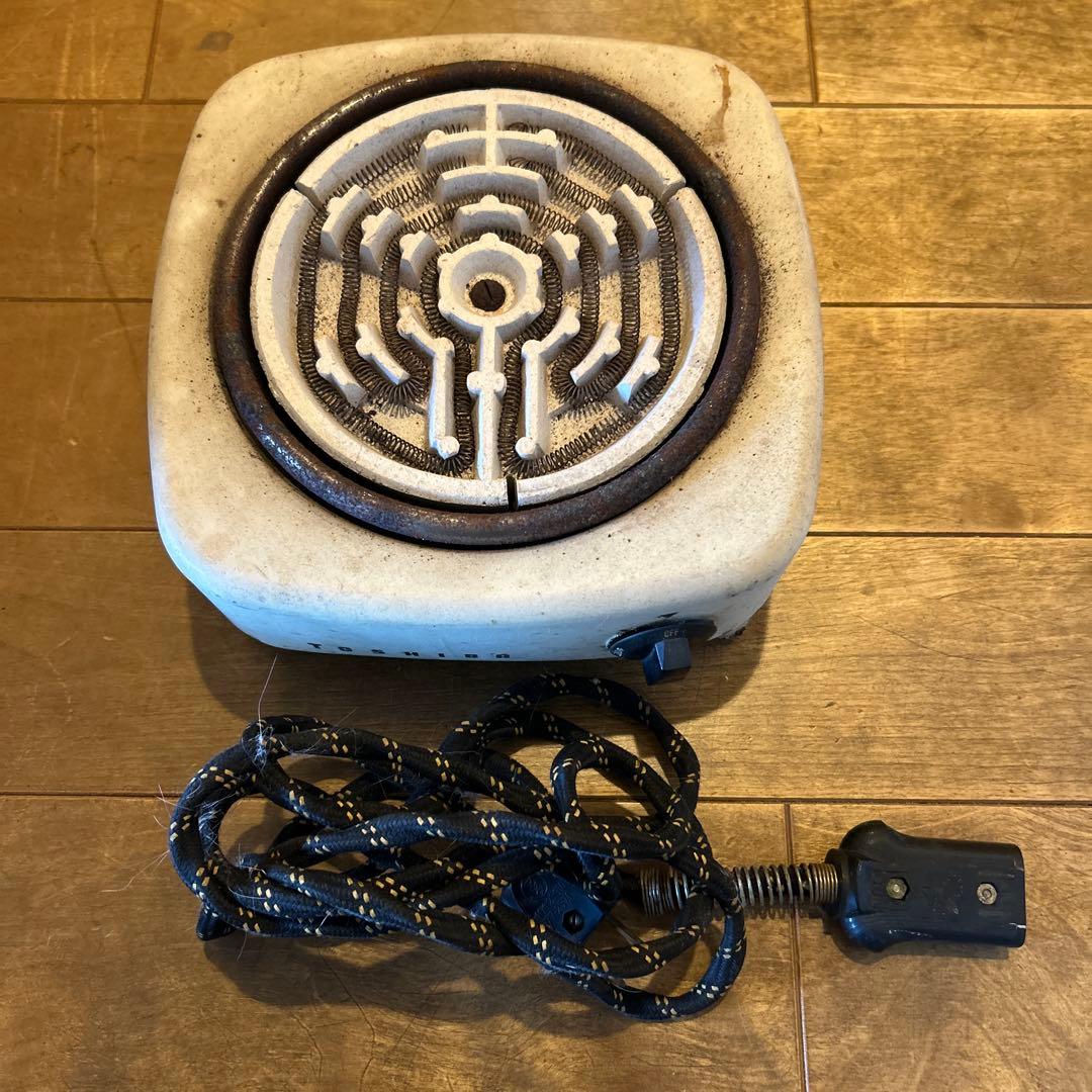 昭和レトロ　東芝電気コンロＨＰ-3型 昭和30年代後半　600w/300w