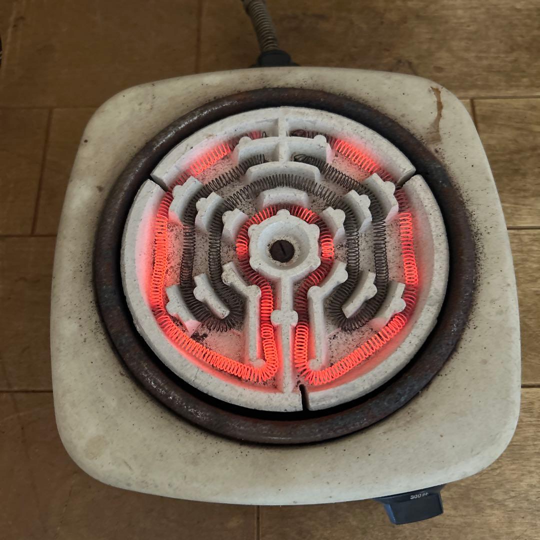 昭和レトロ　東芝電気コンロＨＰ-3型 昭和30年代後半　600w/300w