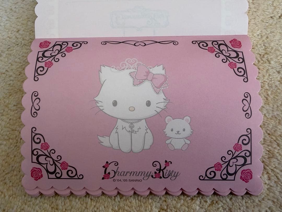 チャーミーキティ ハローキティ レターセット 封筒 メモ レア 当時物