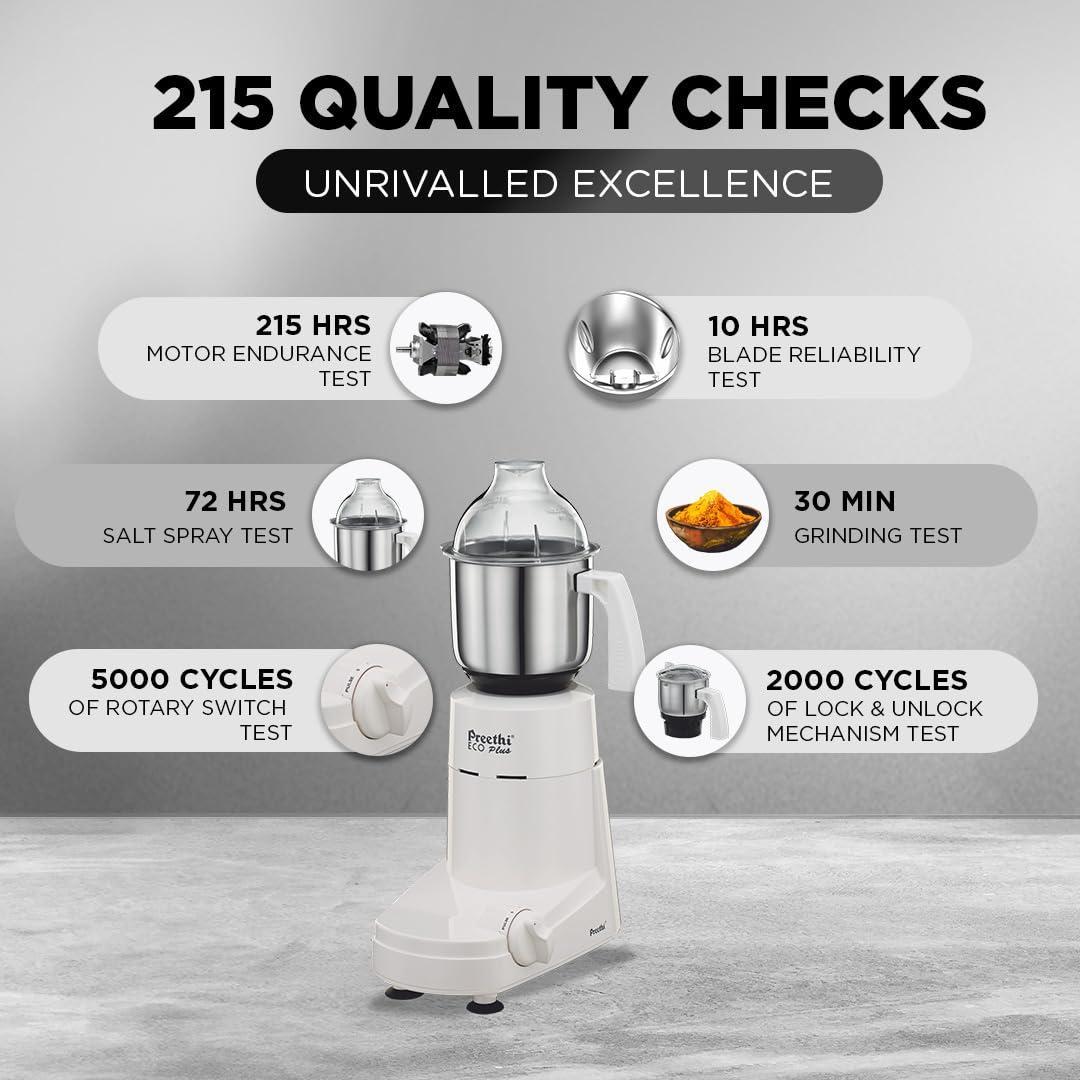 キッチン家電 Preethi 110V Eco Plus Mixer Grinder 3Jar