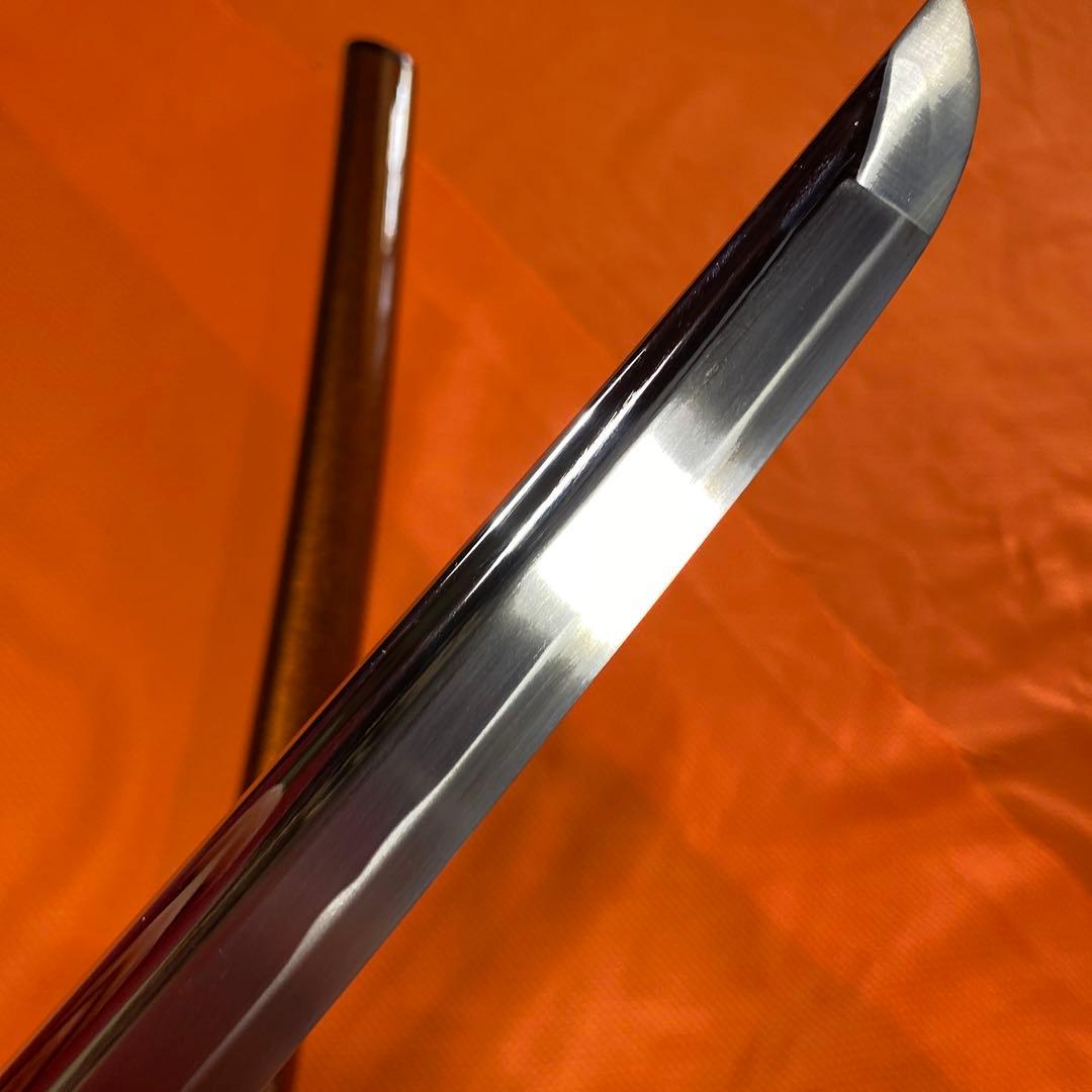 高級居合大刀 黒柄 金塗梅図木瓜黒鍔 梨地呂鞘