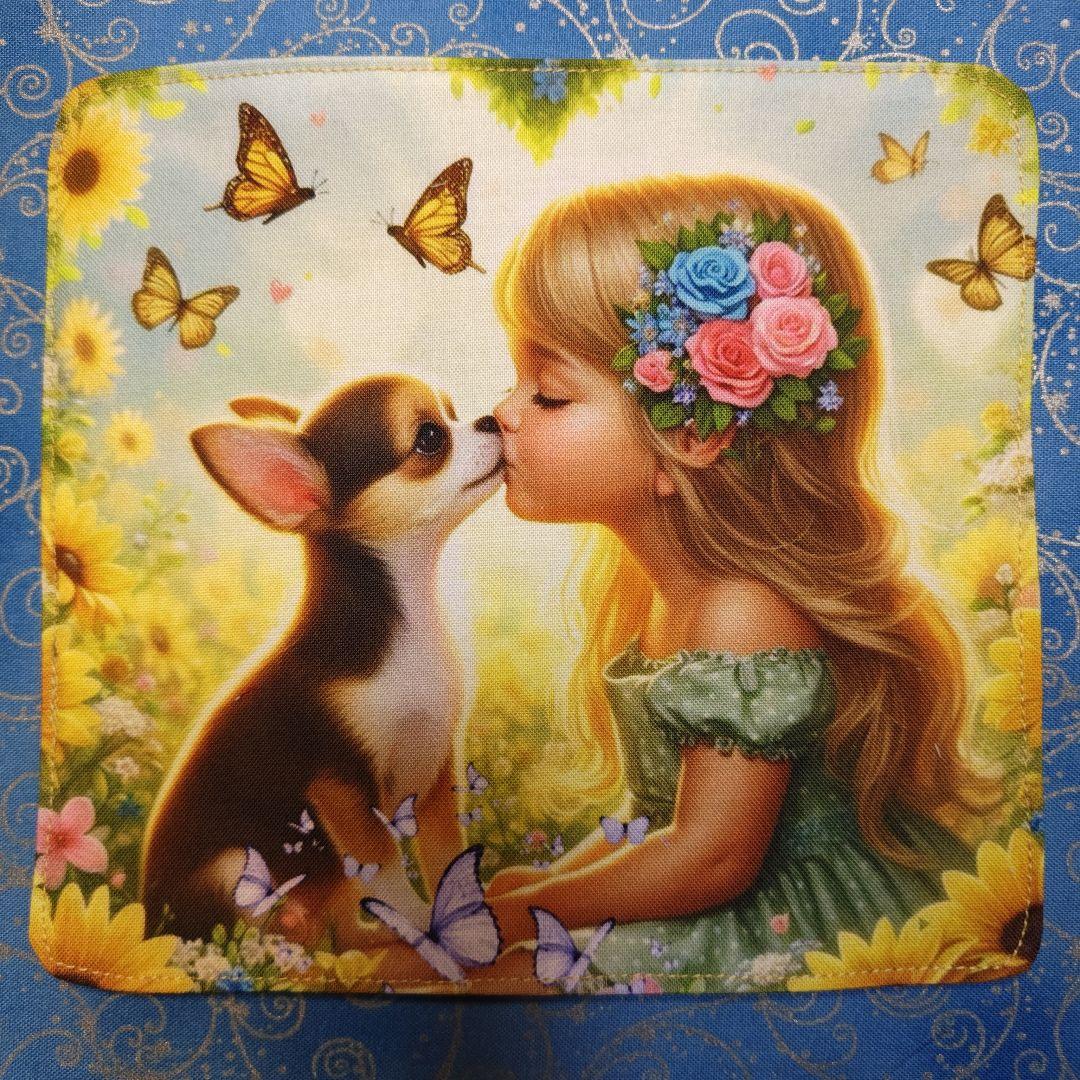 ★CHIYO★　ハンカチ　女の子&ワンコさん柄　20枚