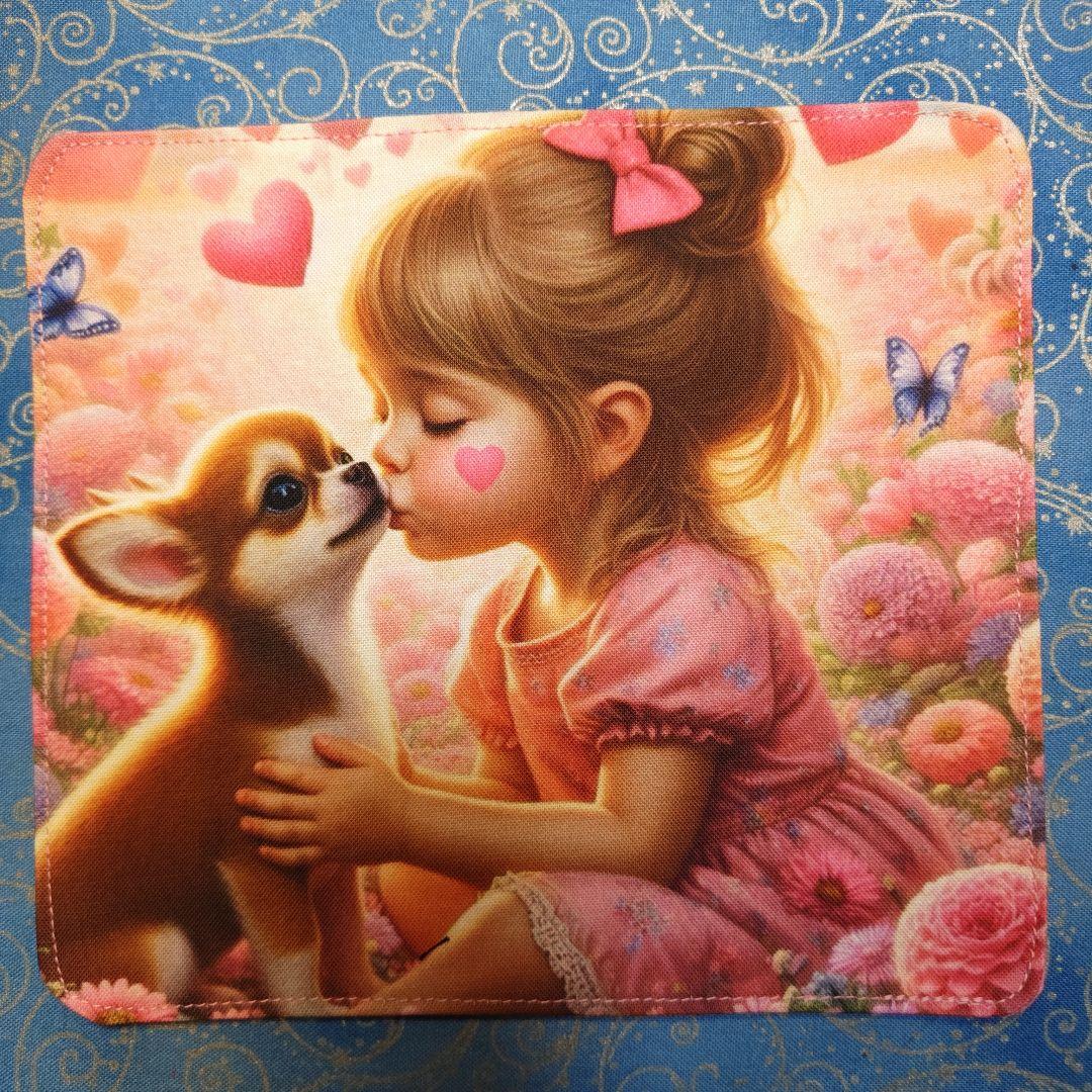 ★CHIYO★　ハンカチ　女の子&ワンコさん柄　20枚