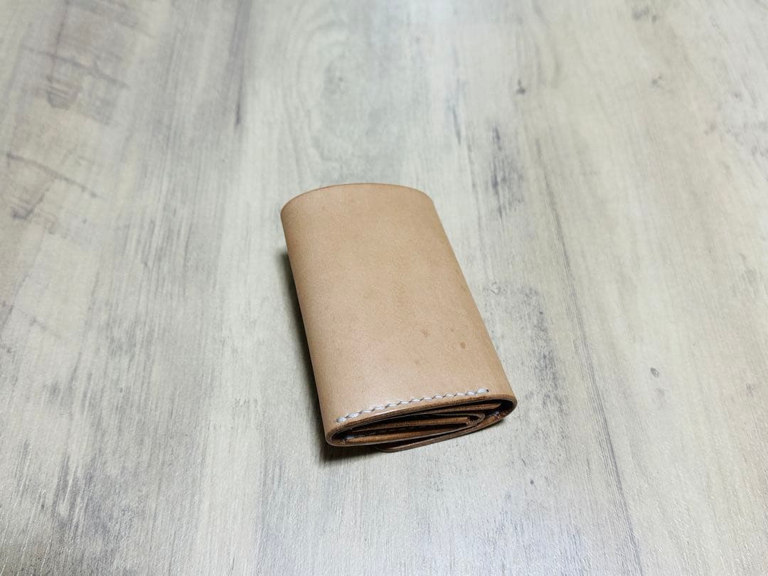 受注製作 ハンドメイド 三つ折り財布 コンパクトウォレット 本革 栃木レザー